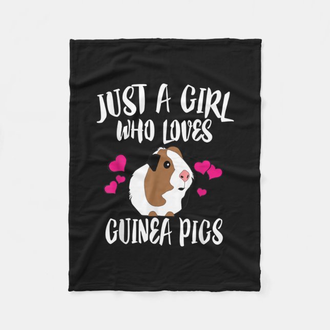Just A Girl Who Loves Guinea Pigs Guinea Pig Gift Fleece Blanket (Front)