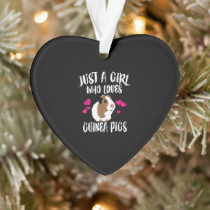 Just A Girl Who Loves Guinea Pigs Guinea Pig Gift Ornament