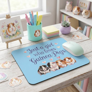 Just a Girl Who Loves Guinea Pigs Guinea Pig Mouse Mat