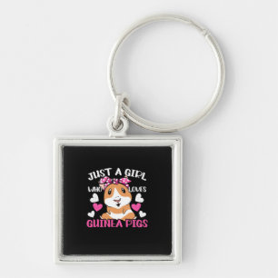 Just A Girl Who Loves Guinea Pigs Key Ring