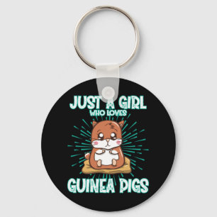 Just A Girl Who Loves Guinea Pigs Key Ring