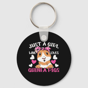 Just A Girl Who Loves Guinea Pigs Key Ring