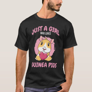 Just A Girl Who Loves Guinea Pigs Mom Animal Rode T-Shirt