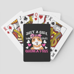 Just A Girl Who Loves Guinea Pigs Playing Cards