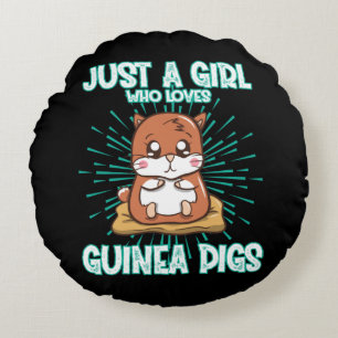 Just A Girl Who Loves Guinea Pigs Round Cushion