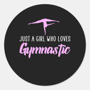 just a girl who loves gymnastic classic round sticker