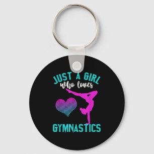 Just A Girl Who Loves Gymnastics Funny Gymnast Quo Key Ring