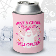 Just A Girl Who Loves Halloween Cute Pink Ghost