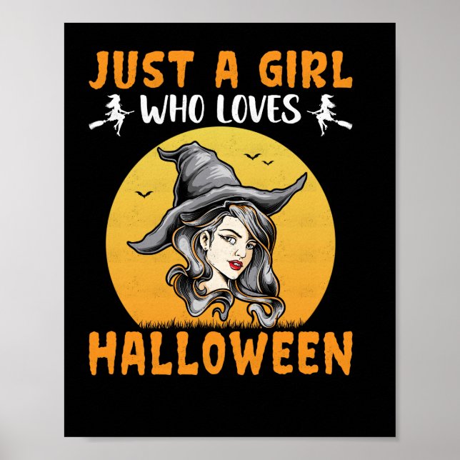 just a girl who loves halloween designs poster (Front)