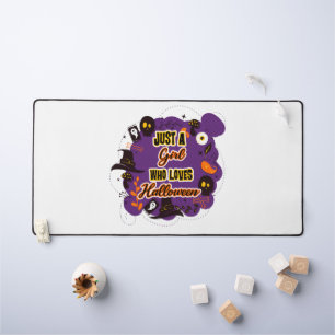 Just A Girl Who Loves Halloween Desk Mat