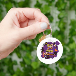 Just A Girl Who Loves Halloween Key Ring