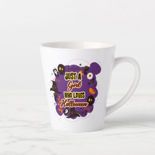 Just A Girl Who Loves Halloween Latte Mug