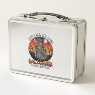 Just A Girl Who Loves Halloween Postal Service Wit Metal Lunch Box