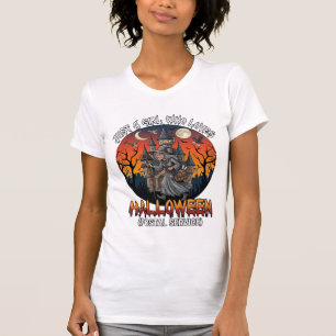 Just A Girl Who Loves Halloween Postal Service Wit T-Shirt
