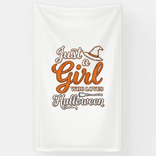 Just a Girl Who Loves Halloween Vector Design_1 Banner