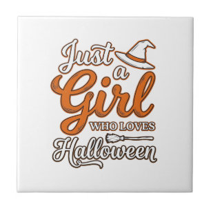 Just a Girl Who Loves Halloween Vector Design_1 Tile