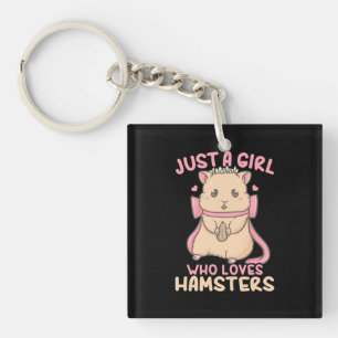 Just A Girl Who Loves Hamsters Key Ring