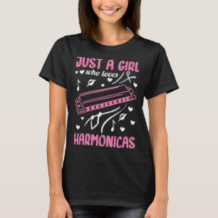 Just A Girl Who Loves Harmonicas Harmonicist T-Shirt
