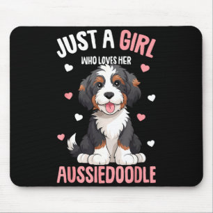 Just A Girl Who Loves Her Aussiedoodle Aussie Dood Mouse Mat