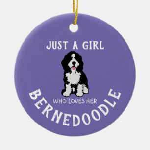 Just a girl who loves her Bernedoodle Ceramic Tree Decoration