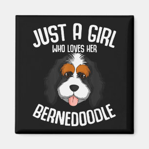 Just A Girl Who Loves Her Bernedoodle Dog Girls  Magnet