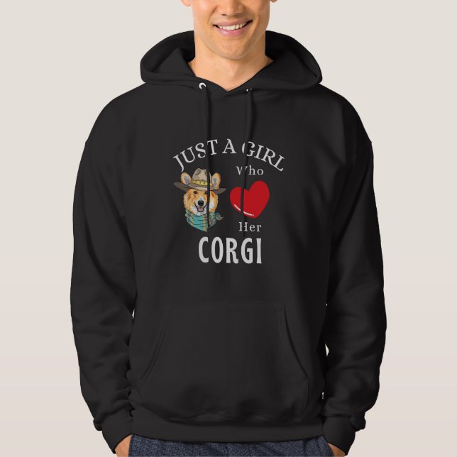 Just A Girl Who Loves Her Corgi Dog Hoodie (Front)