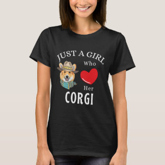 Just A Girl Who Loves Her Corgi Dog T-Shirt