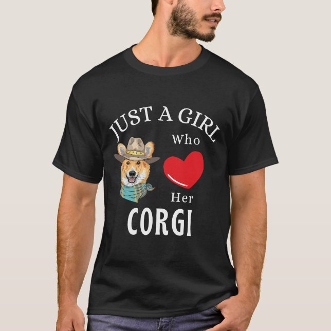 Just A Girl Who Loves Her Corgi Dog T-Shirt (Front)