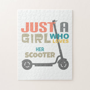 Just a girl who loves her scooter jigsaw puzzle