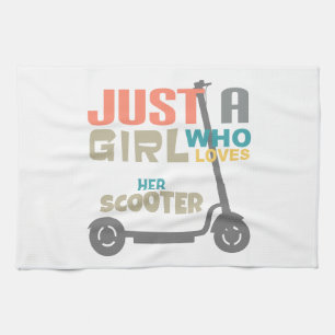 Just a girl who loves her scooter tea towel