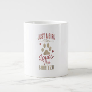 Just A Girl Who Loves Her Shih Tzu Dog Lover Gift Large Coffee Mug