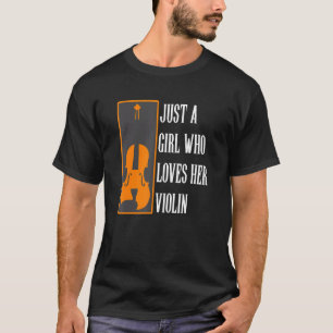 Just A Girl Who Loves Her Violin Clothes Outfit  V T-Shirt