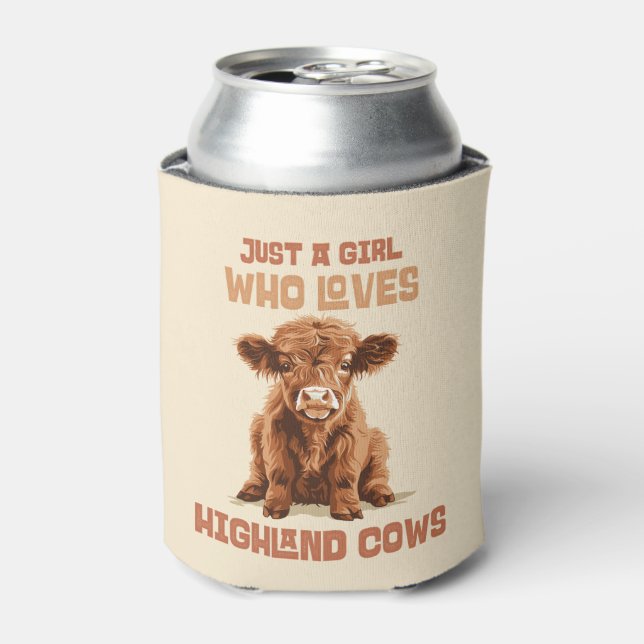 Just a girl who loves Highland Cows Can Cooler (Can Front)