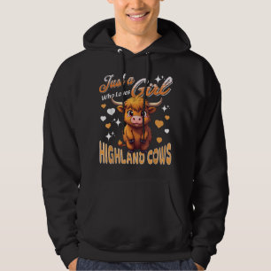 Just a Girl Who Loves Highland Cows Dress for Wome Hoodie