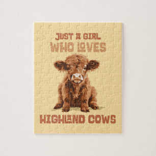 Just a girl who loves Highland Cows Jigsaw Puzzle