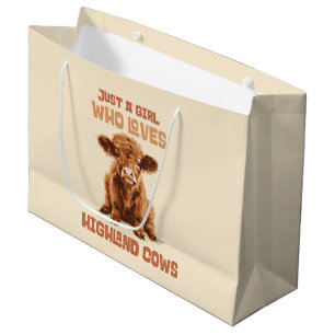 Just a girl who loves Highland Cows Large Gift Bag