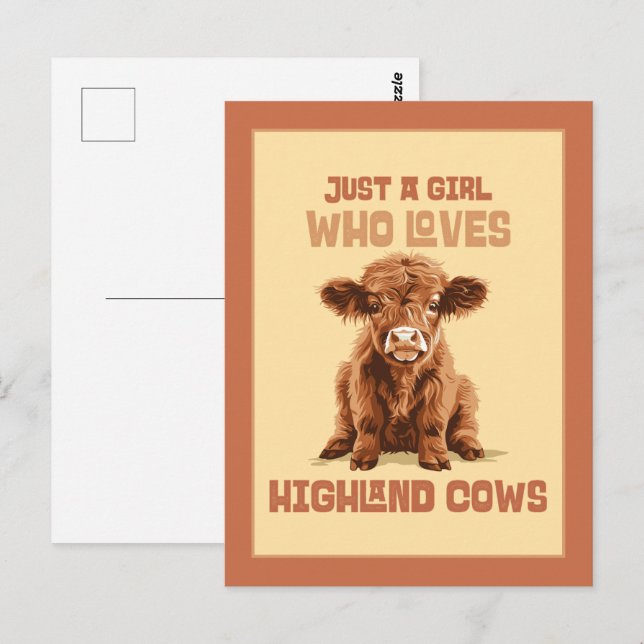 Just a girl who loves Highland Cows Postcard (Front/Back)