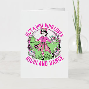 Just a girl who loves Highland Dance gift Foil Greeting Card