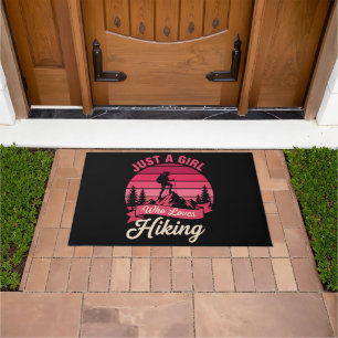 Just A Girl Who Loves Hiking Outdoor Adventure Doormat