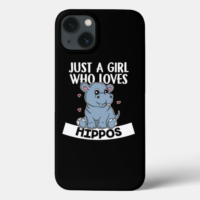 Just A Girl Who Loves Hippos Cute Hippo Costume Case-Mate iPhone Case (Back)