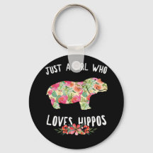 Just A Girl Who Loves Hippos Floral Hippopotamus
