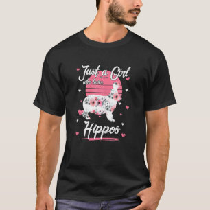 Just A Girl Who Loves Hipposs Cute Hippos  Girls K T-Shirt