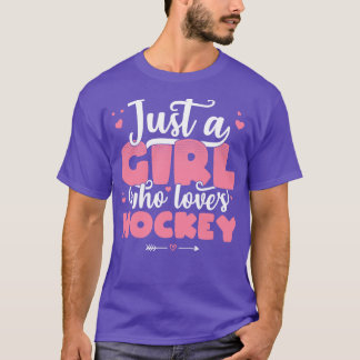 Just A Girl Who Loves Hockey Cute Hockey player gi T-Shirt