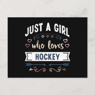 Just a Girl who loves Hockey Funny Gifts Postcard