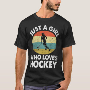 Just A Girl Who Loves Hockey Ice Hockey Frisbee T-Shirt