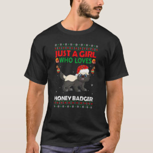 Just A Girl Who Loves Honey Badger Matching Christ T-Shirt