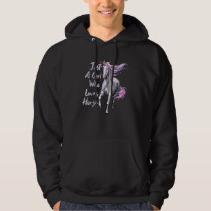 Just A Girl Who Loves Horse Horseback Riding Eques Hoodie