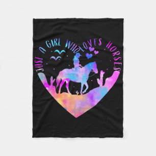 Just A Girl Who Loves Horses1 Fleece Blanket
