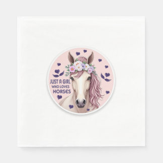 Just a Girl Who Loves Horses (2) Napkin