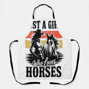 Just a Girl Who Loves Horses (3) Apron